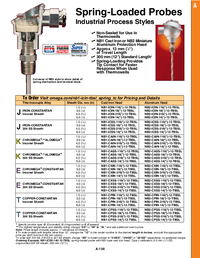 Thumbnail of document Data Sheet - NB5 Spring Loaded Thermocouple Probes Protection Heads